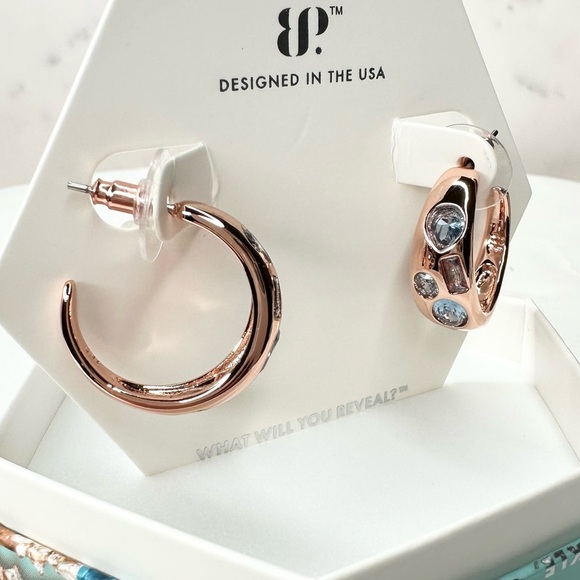 Bomb Party March Early Morning Sparkle Aquamarine Earrings ER23602 NWT - Picture 3 of 4